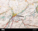 Karte von Grenoble Stockfotografie - Alamy