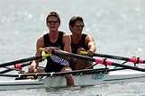 Storm Uru and Peter Taylor tired after their bronze medal race in the ...