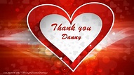Thank you, Danny | Emoji & Hearts - Greetings Cards Thank you for Danny ...