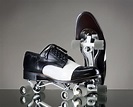 Black & White "Sliders" - These skates were custom built from a vintage ...