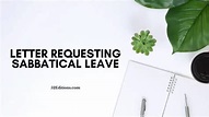 Letter Requesting Sabbatical Leave (Sample) // Get FREE Letter ...