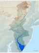 Póster «Mapa de la cuenca hidrográfica del río Delaware - Paisaje crudo ...