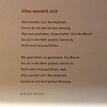 Bertolt Brecht Alles Wandelt Sich Freundschaft Zitate Gedichte Und ...
