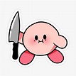 Cute kirby with knife sticker desing Sticker by Kagui | Kirby sticker ...