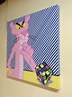 PINK PANTHER DOUBT ( 80 x 80 x 5 cm):- Pintura acrílica sobre tablero ...