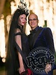 Model Liberty Ross Wears Vintage Black Wedding Gown and Huge Headpiece ...