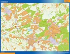 Hasselt wall map in Belgium | Largest wall maps of the world.