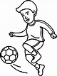 nice Soccer Cartoon Playing Football Coloring Page Soccer Boys ...