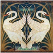 Beautiful Art Nouveau Walter Crane Swans Heart Bullrush Iris Bird ...