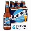 Blue Moon Belgian White Wheat Beer, 6 Pack 12 fl oz Bottles, 5.4% ABV ...