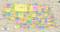 Map of Nebraska State, USA - Ezilon Maps