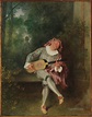Mezzetin Jean Antoine Watteau Painting in Oil for Sale