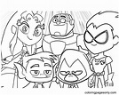 Teen Titans Go All Characters Coloring Pages - Teen Titans Go Coloring ...