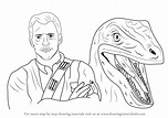 Step by Step How to Draw Owen Grady and Blue from Jurrasic World ...