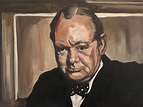 Winston Churchill Original Oil Painting - Etsy Italia