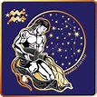Horoscope Segno Dello Zodiaco Di Acquario Illustrazione Vettoriale ...