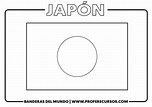 Bandera de japon para colorear