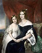 Brazilian Empress Dona Amélie of Leuchtenberg with her daughter Dona ...