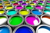 Multiple open paint cans. | DEC Create