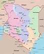 Kenia mapa - mapa de Kenia (África Oriental y África)