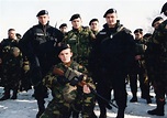 Macedonian policeman in Tetovo during the 2001 insurgency in Macedonia ...
