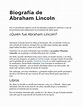 Biografía de Abraham Lincoln - Biografía de Abraham Lincoln Fue el ...