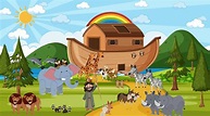 arca de noé con animales salvajes en la escena de la naturaleza 2978599 ...