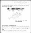 Traueranzeigen von Theodor Bormann | Trauer.HNA.de