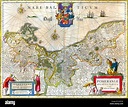 Mappa del centro storico di ducato di Pomerania. Risalenti al XVII ...