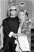 Robin Gibb and wife Dwina attend the Ivor Novello Awards in May 1987 ...