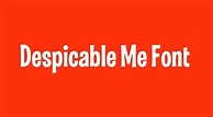 Despicable Me Font Free Download - Graphic Design Fonts