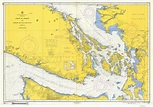 Georgia Strait and Strait of Juan De Fuca 1957 Nautical Map Reprint ...