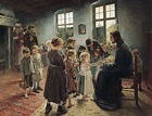 Museum Art Reproductions Let the Children Come, 1885 by Fritz Von Uhde ...
