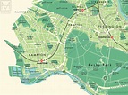 Richmond upon Thames (London borough) retro map giclee print – Mike ...