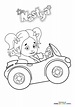 LIke Nastya in a car - Coloring Pages for kids