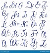 ABC - Alfabeto Inglés - Caligráfico Manuscrito Ilustración del Vector ...