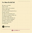 For Whom The Bell Tolls Poem by John Donne