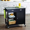 Better Homes & Gardens 35" Tall Rolling Kitchen Cart with Granite Top ...