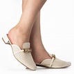 Mule Dakota Salto Baixo Bege | Dakota loja online de calçados - Acesse e garanta o seu!