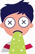 Nausea or Vomiting Boy Cartoon Icon In Flat Style. 24157019 Vector Art ...