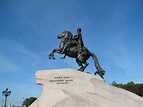 The Bronze Horseman- Statue of Peter the Great on his horse in St ...