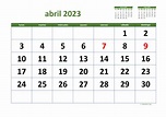 Calendario Abril 2023 | WikiDates.org