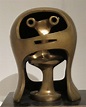 File:'Helmet Head No. 2', bronze sculpture by Henry Moore, 1955, Art ...