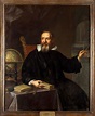 Galileo Galilei (1564-1642). Oil painting by an Italian painter, 18th ...