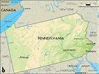 Physical Map Of Pennsylvania Stock Photo Alamy - vrogue.co