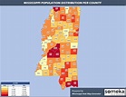 Mississippi County Map and Population List in Excel