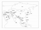 Mapa de Asia para imprimir | Mapamundi Político | Físico | Mudo | Con ...