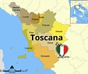 Toscana en Italia - La Toscana Italia mapa - Clima Toscana - Provincias