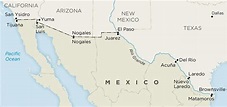Us Mexico border map - Us and Mexico border map (Central America ...