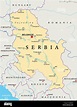 Mapa político de Serbia Imagen Vector de stock - Alamy